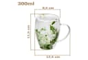 KVOTA Thermotasse Doppelwandig Glas 300ml mit Trockenblumen Grün Bild 3