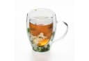 KVOTA Thermotasse Doppelwandig Glas 300ml mit Trockenblumen Grün Bild 4