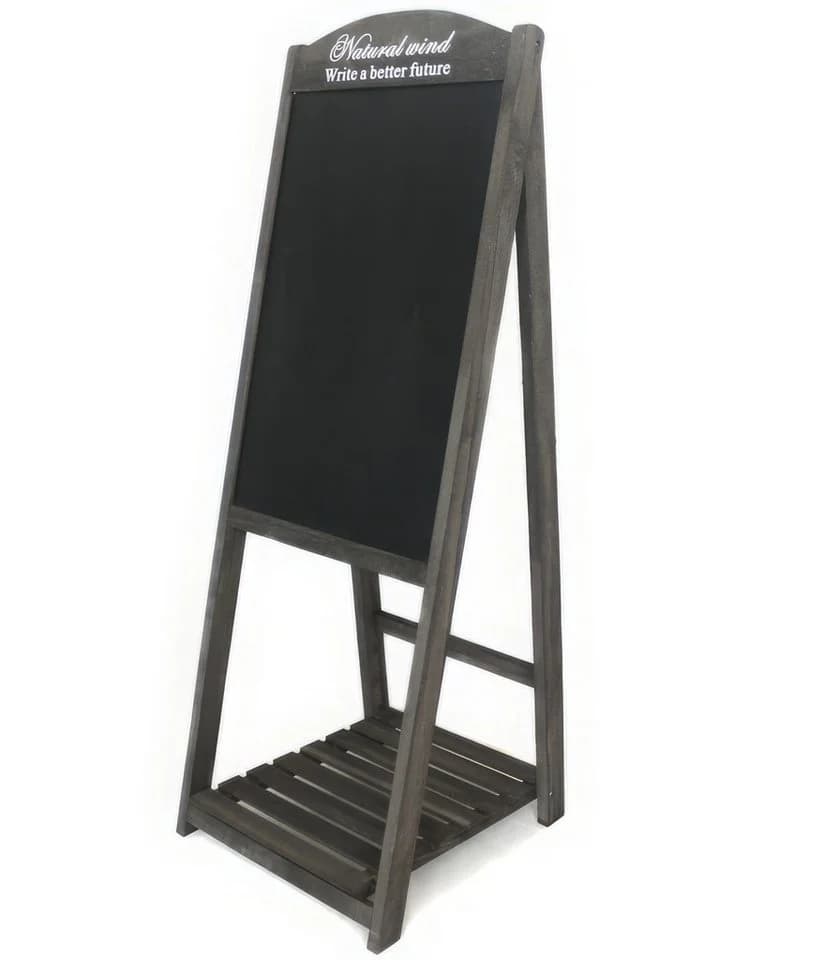 Yudu Kreidetafel Kundenstopper Grau Holz Werbetafel - Bild 2