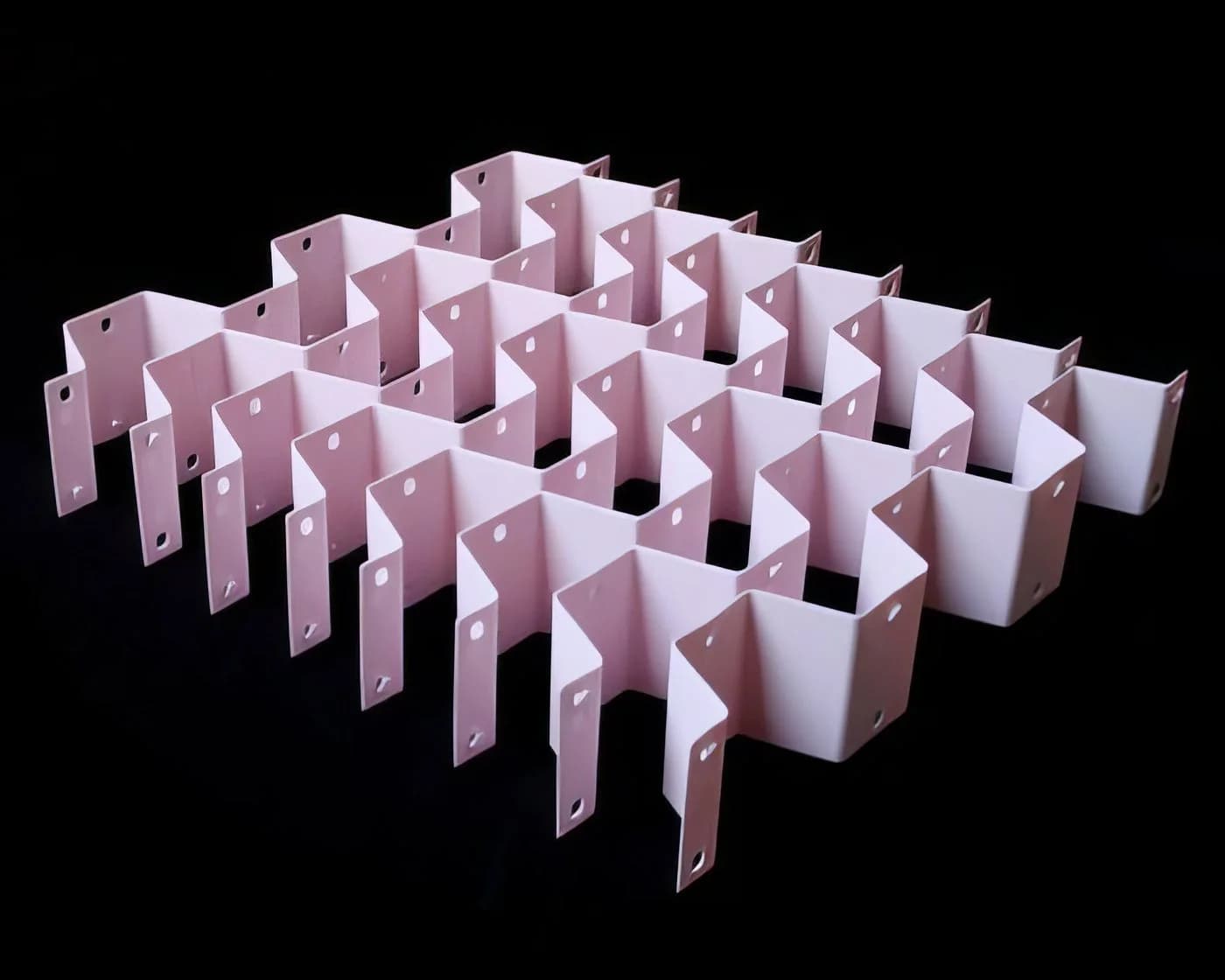 Yudu Schubladenteiler Rosa Kunststoff Flexibel