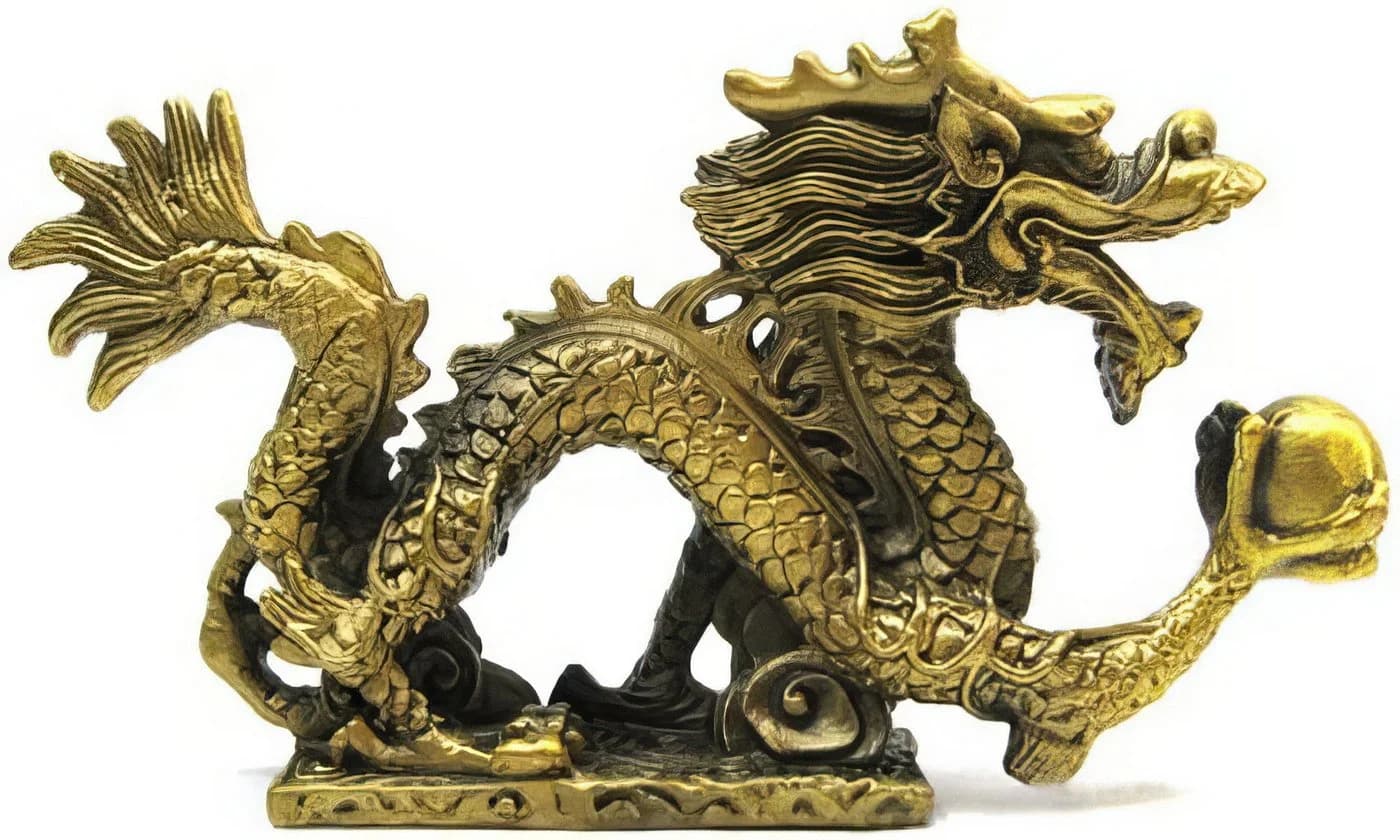 Yudu Fengshui Drachen Dekofigur Polyresin Glücksbringer - Bild 2