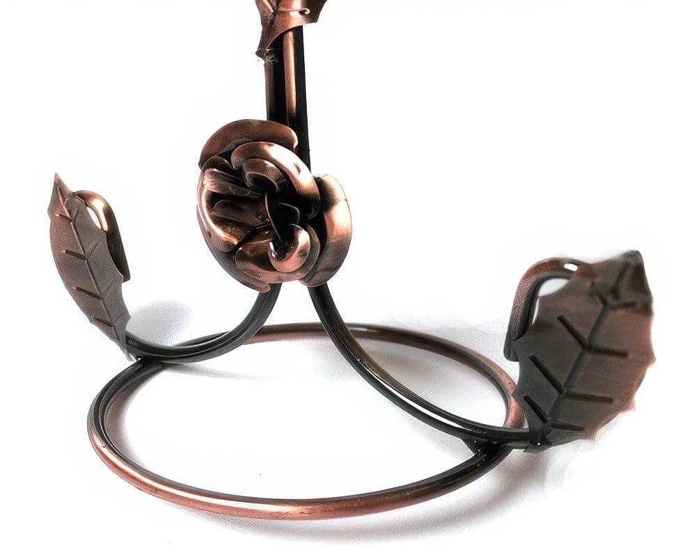 Yudu Schmuckständer Rose Metall mit 32 Haken Kupferoptik - Bild 4
