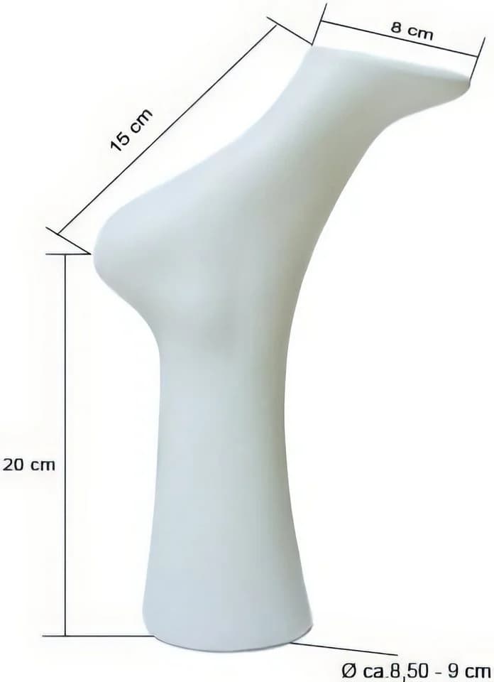 Yudu Dekofuss Schuhständer Weiß Kunststoff 29,5cm