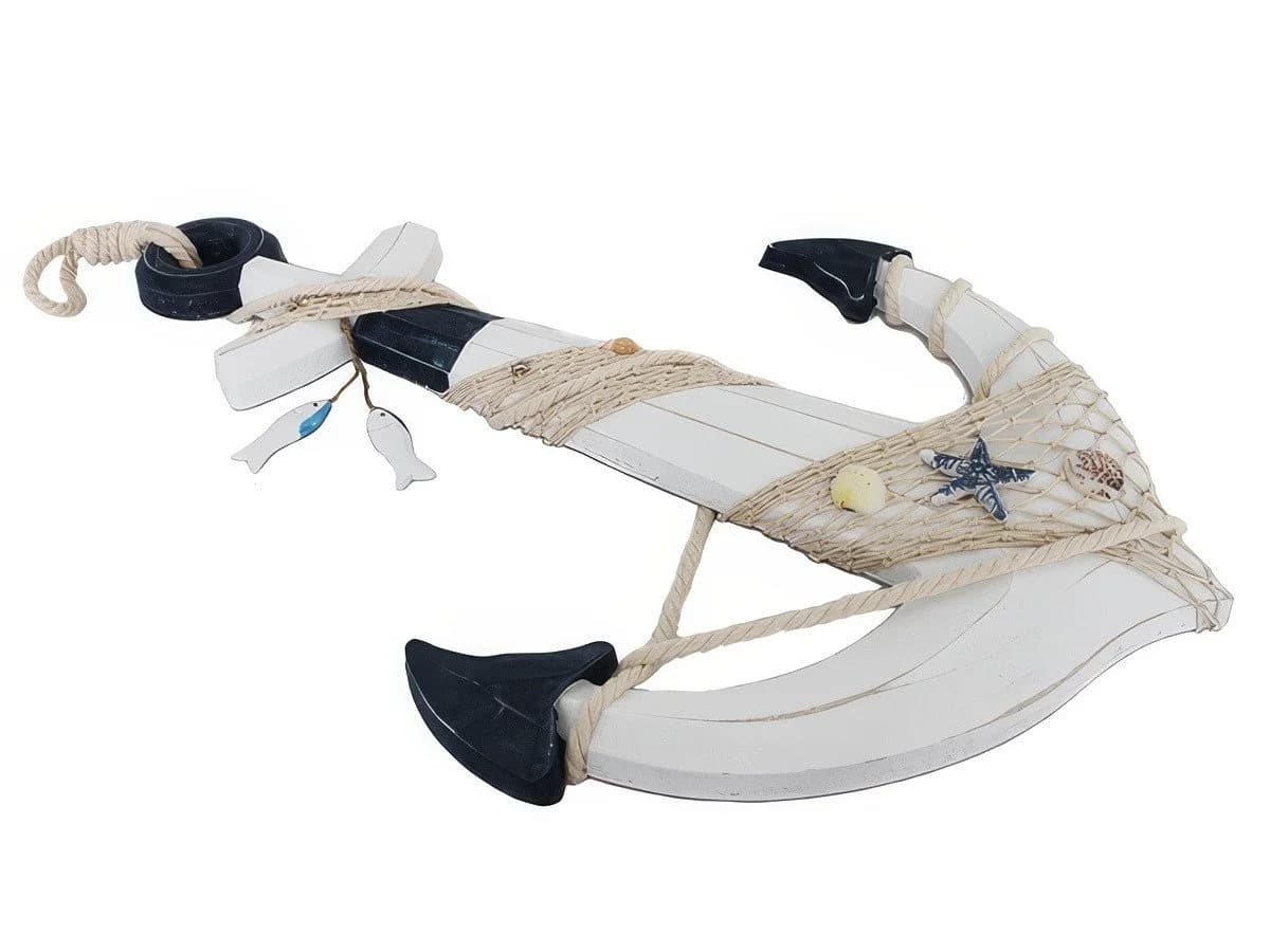 Yudu Hängedekoration XL Deko Anker Holz Antiklook Maritime Deko