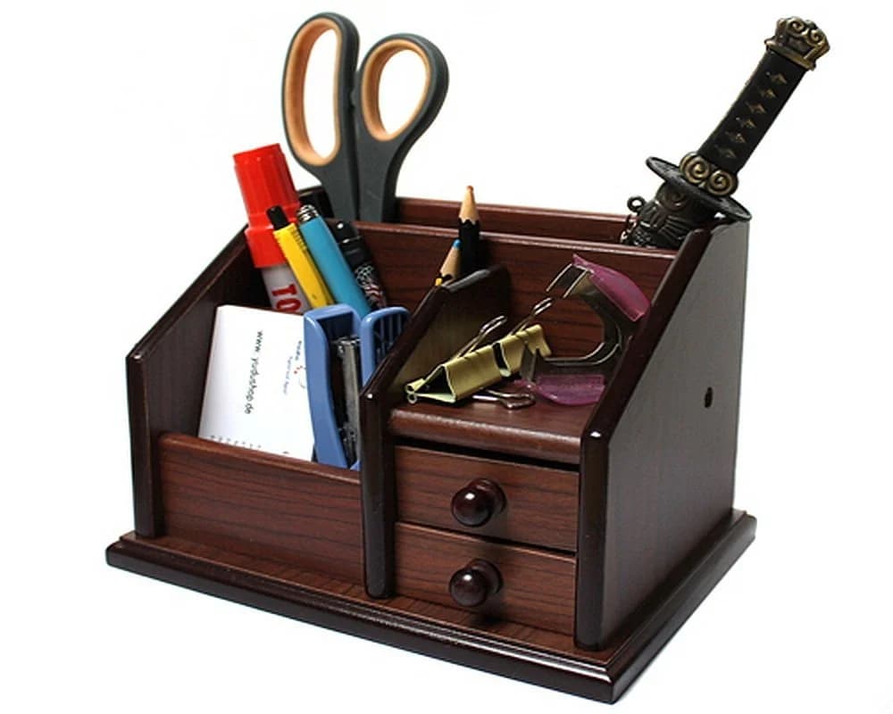 Yudu Schreibtischaufsatz mit Schublade - Schreibtischorganizer MFD - Bild 2