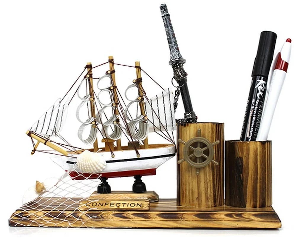 Schreibtischorganizer im Segelschiff-Stil - Bild 2