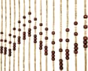 Yudu Türvorhang mit Holzperlen Handarbeit 90x180cm Bild 1