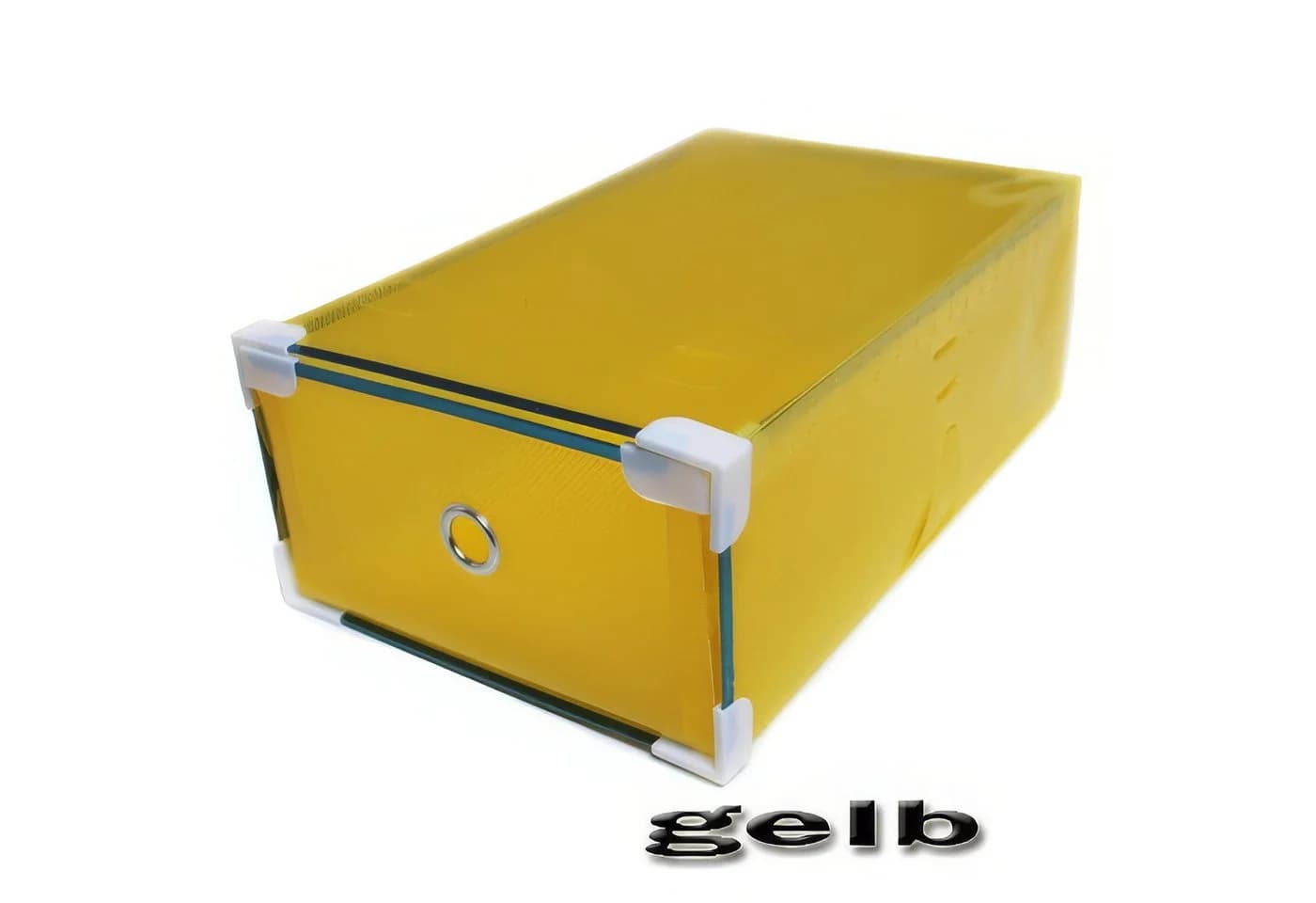 Yudu Aufbewahrungsbox Faltbox Stapelbar Robust PVC Gelb - Bild 2