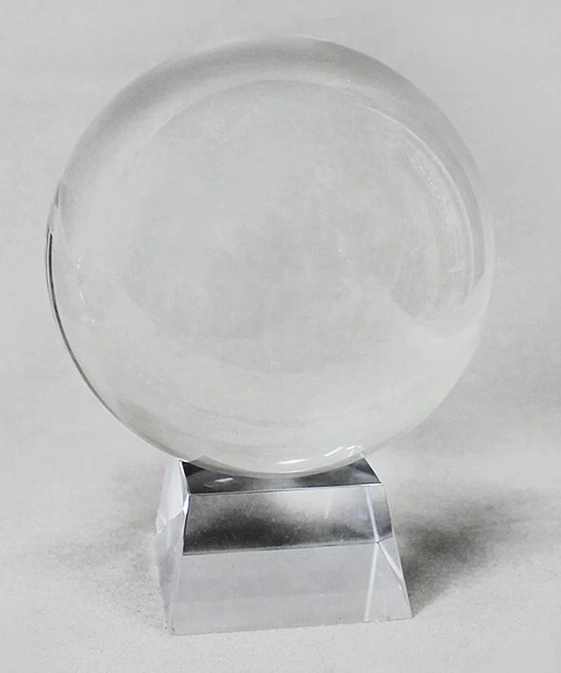 Yudu Kristallkugel Wahrsager Glaskugel mit Ständer transparent - Bild 3