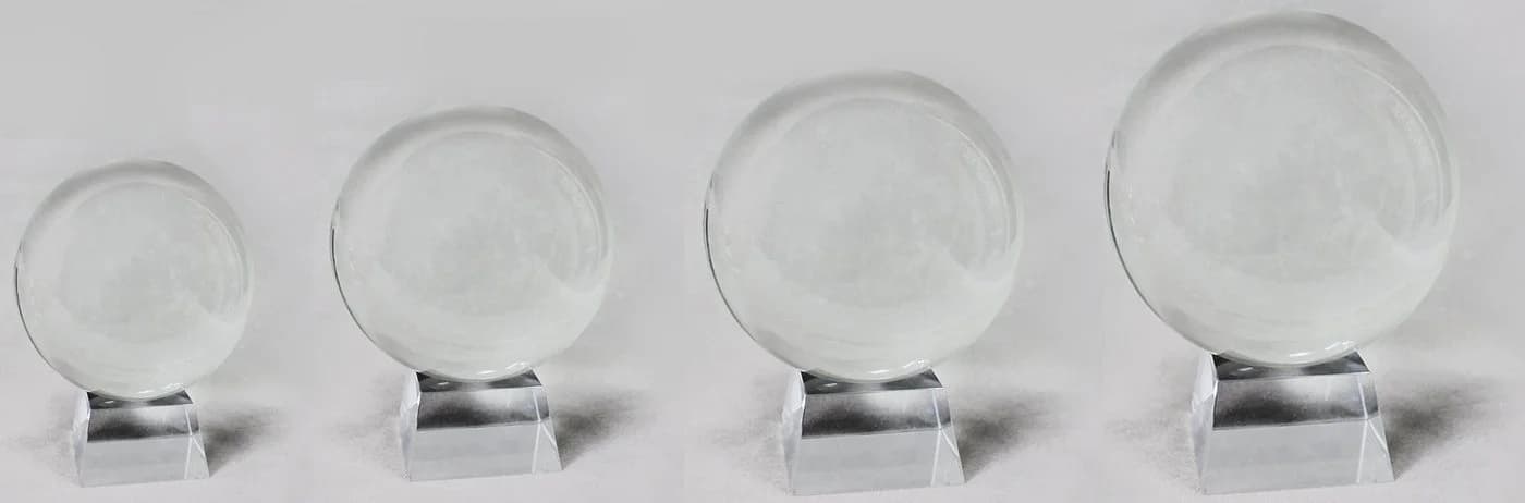 Yudu Kristallkugel Wahrsager Glaskugel mit Ständer transparent - Bild 5