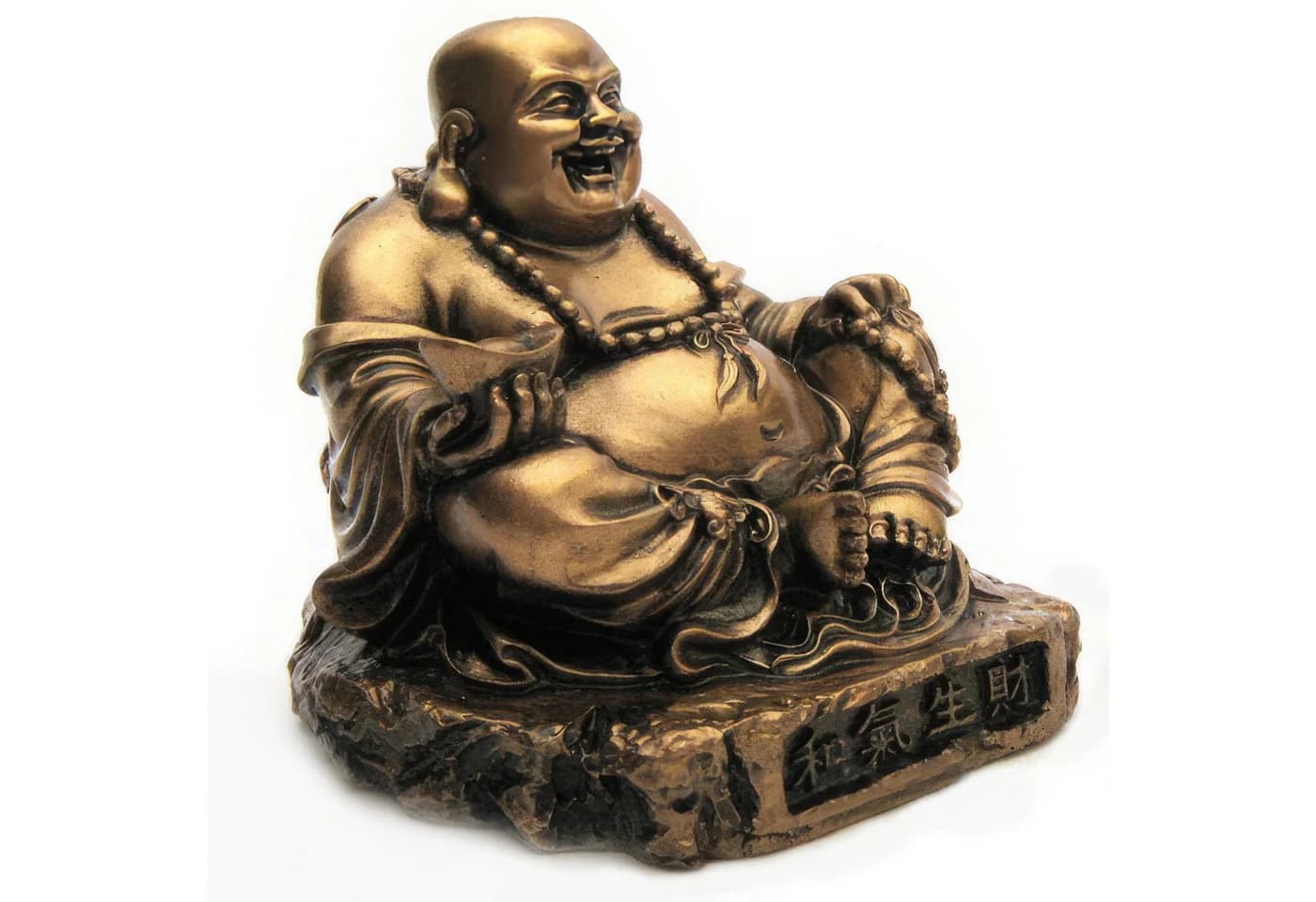 Yudu Sitzender Buddha Glücksbringer Polyresin