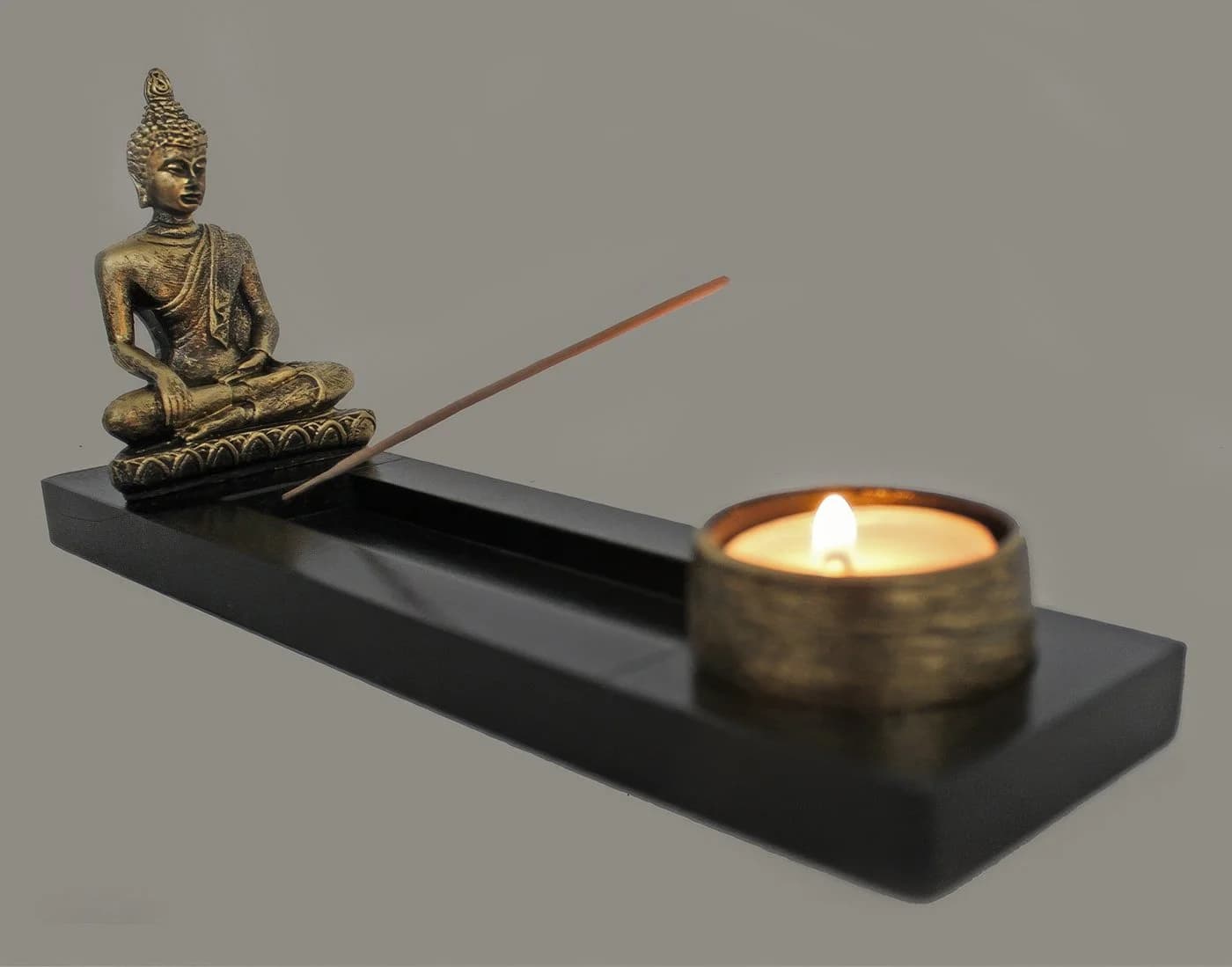 Yudu Zen-Garten mit Buddha- oder Ganesha-Figur & Teelichterhalter - Bild 3