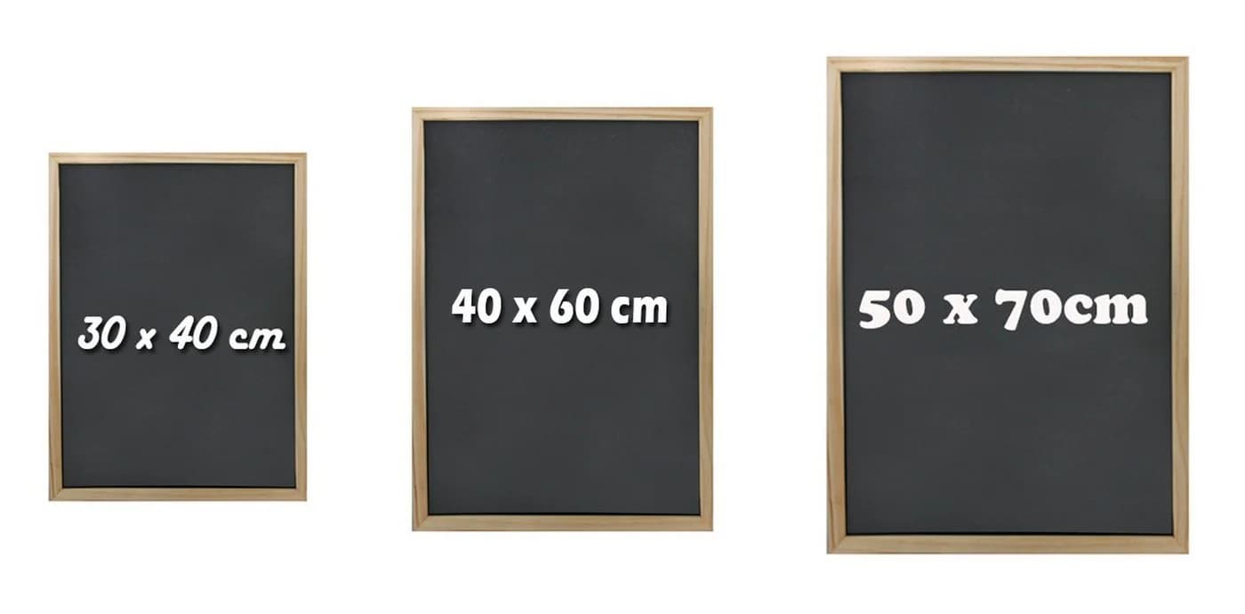 Yudu Wandtafel Kreidetafel aus Holz Natur 30x40 cm - Bild 2