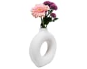 Yudu Tischvase Blumenvase rund Design Keramik sandig Bild 1