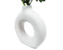 Yudu Tischvase Blumenvase rund Design Keramik sandig Bild 3