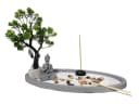 Yudu Dekofigur Zen-Garten mit Buddhafigur, Rauchstab & Bonsai Bild 1