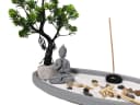 Yudu Dekofigur Zen-Garten mit Buddhafigur, Rauchstab & Bonsai Bild 3