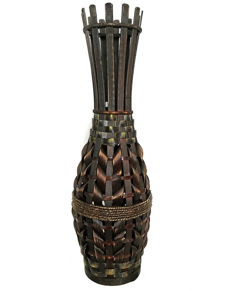 Yudu Bodenvase Bambus Design handgearbeitet H60 - Bild 2