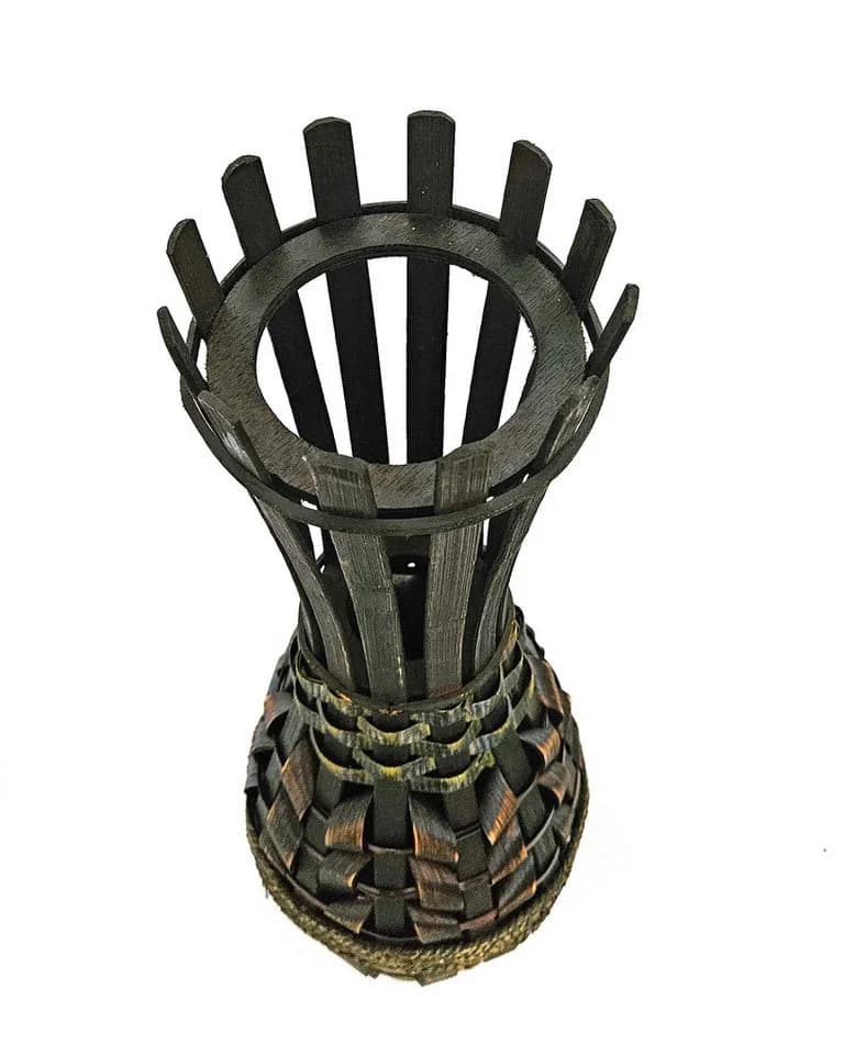 Yudu Bodenvase Bambus Design handgearbeitet H60 - Bild 3
