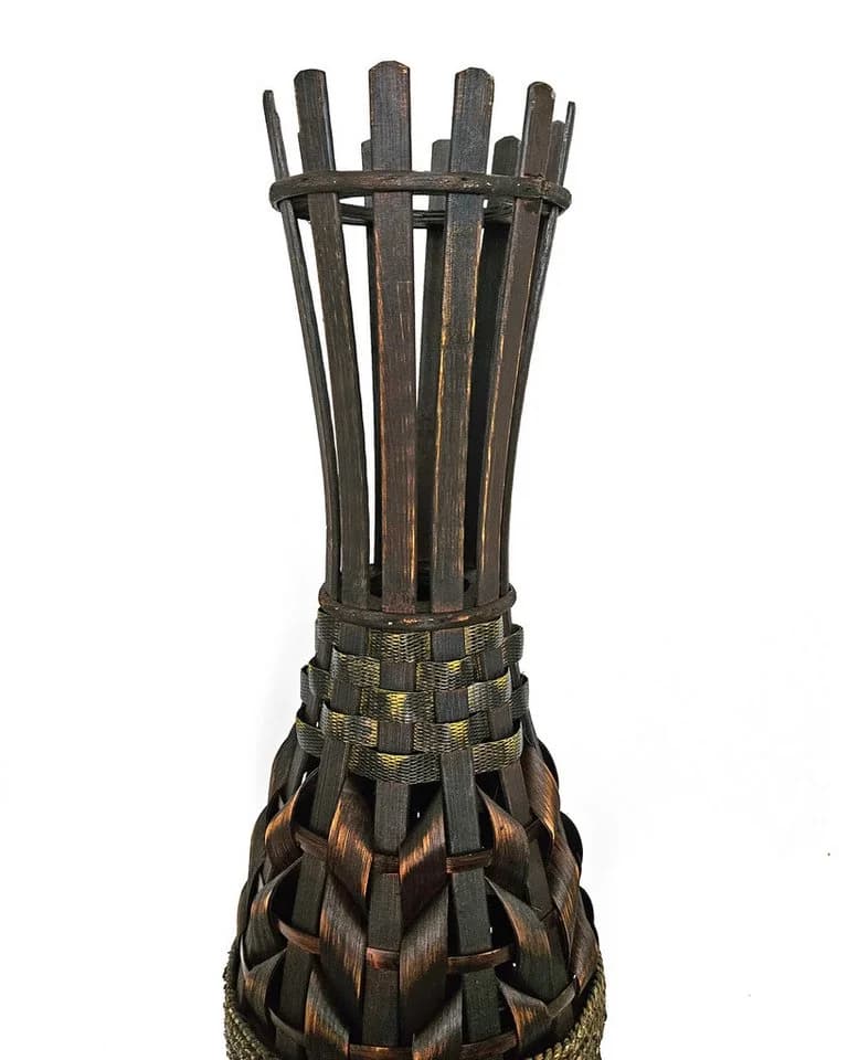 Yudu Bodenvase Bambus Design handgearbeitet H60 - Bild 4