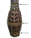 Yudu Bodenvase Bambus Design handgearbeitet H60 Bild 5