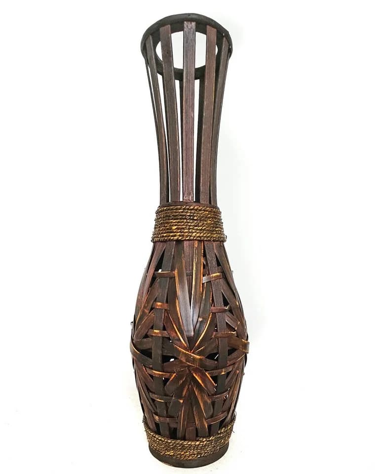 Yudu Bodenvase Bambus Design handgearbeitet H60 - Bild 2