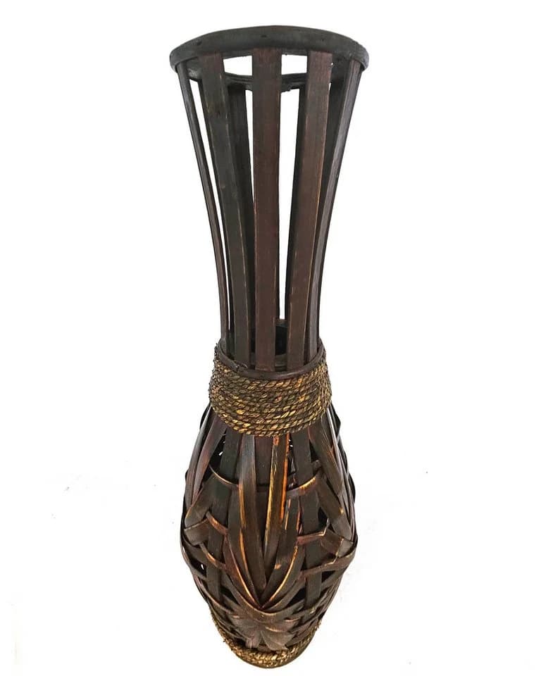 Yudu Bodenvase Bambus Design handgearbeitet H60 - Bild 3