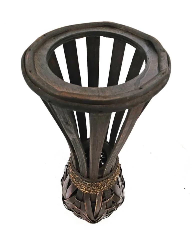 Yudu Bodenvase Bambus Design handgearbeitet H60 - Bild 4