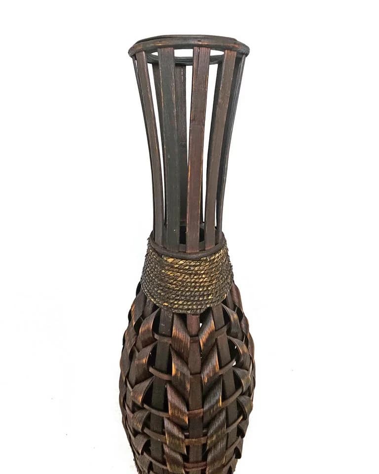 Yudu Bodenvase Bambus Design handgearbeitet H60 - Bild 3