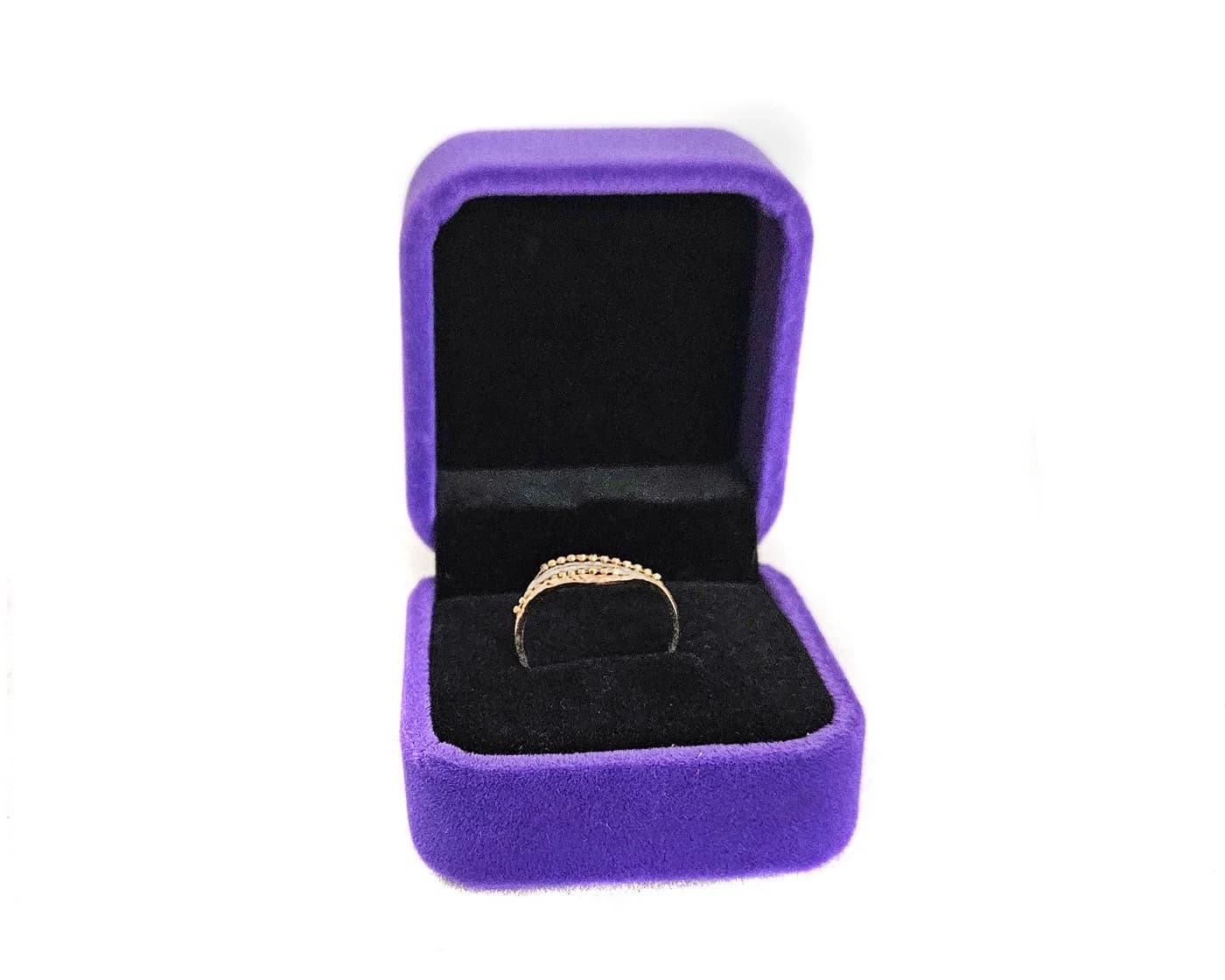 Yudu Schmuckschachtel Ringbox mit Velours-Innenleben