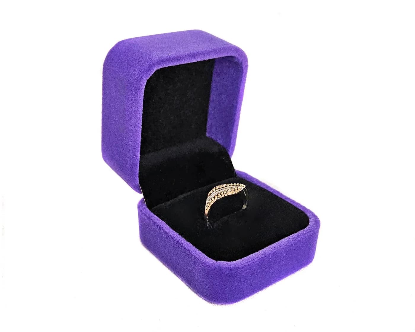 Yudu Schmuckschachtel Ringbox mit Velours-Innenleben - Bild 2
