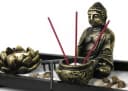 Yudu Zen-Garten Set mit Buddhafigur, Holzschale & Teelichthalter Bild 3