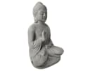Yudu Sitzende Buddha Figur Garten- & Wohnraumstatue Beton Naturgrau Bild 1
