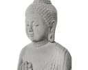 Yudu Sitzende Buddha Figur Garten- & Wohnraumstatue Beton Naturgrau Bild 5