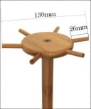 Yudu 6-armiger Geschirrständer aus Holz, Bambus Besteck- & Schmuckständer Bild 4