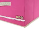Yudu Aufbewahrungsbox Textil-Organizer Rosa mit Klappdeckel Bild 1