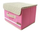 Yudu Aufbewahrungsbox Textil-Organizer Rosa mit Klappdeckel Bild 2