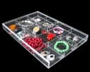 Yudu Acryl Schmuckkasten mit Deckel 12/36 Fächer Transparent Bild 1