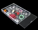 Yudu Acryl Schmuckkasten mit Deckel 12/36 Fächer Transparent Bild 2