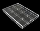Yudu Acryl Schmuckkasten mit Deckel 12/36 Fächer Transparent Bild 3