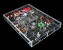 Yudu Acryl Schmuckkasten mit Deckel 12/36 Fächer Transparent Bild 2