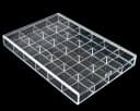 Yudu Acryl Schmuckkasten mit Deckel 12/36 Fächer Transparent Bild 3
