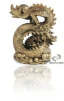 Yudu Dekofigur Feng Shui Drache Goldener Glücksbringer Bild 3