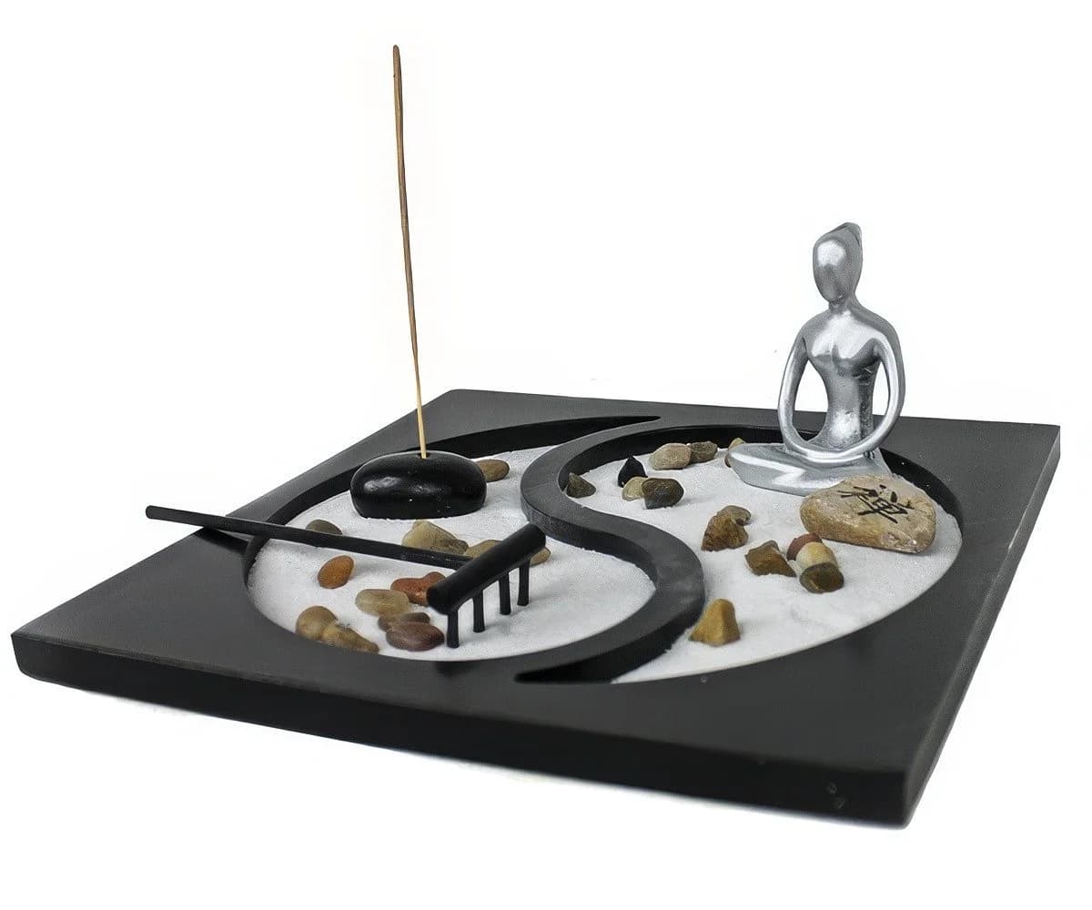 Yudu Dekofigur Zen Garten Yoga Figur YinYang Fengshui