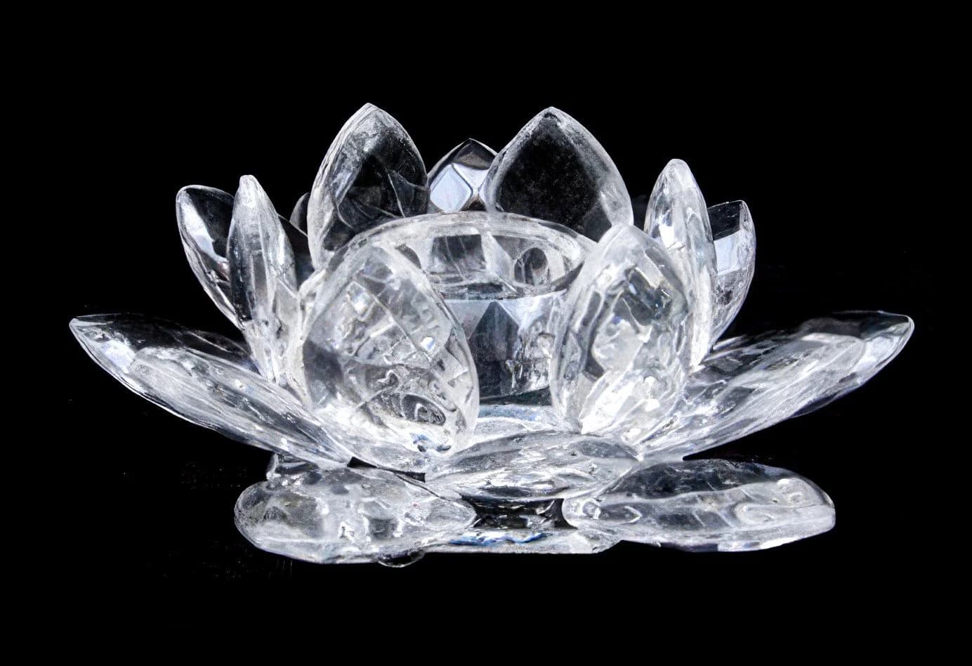Yudu Kerzenständer Seerose Kristallglas Transparent - Bild 2