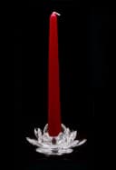 Yudu Kerzenständer Seerose Kristallglas Transparent Bild 3