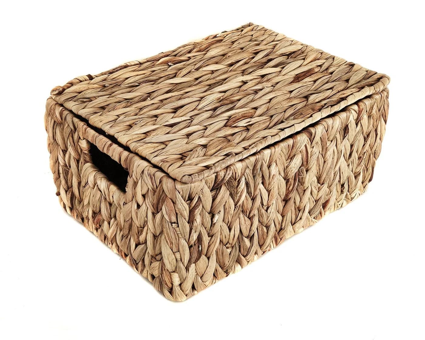 Yudu Aufbewahrungsbox Korb aus Wasserhyazinthe mit Deckel - Bild 3
