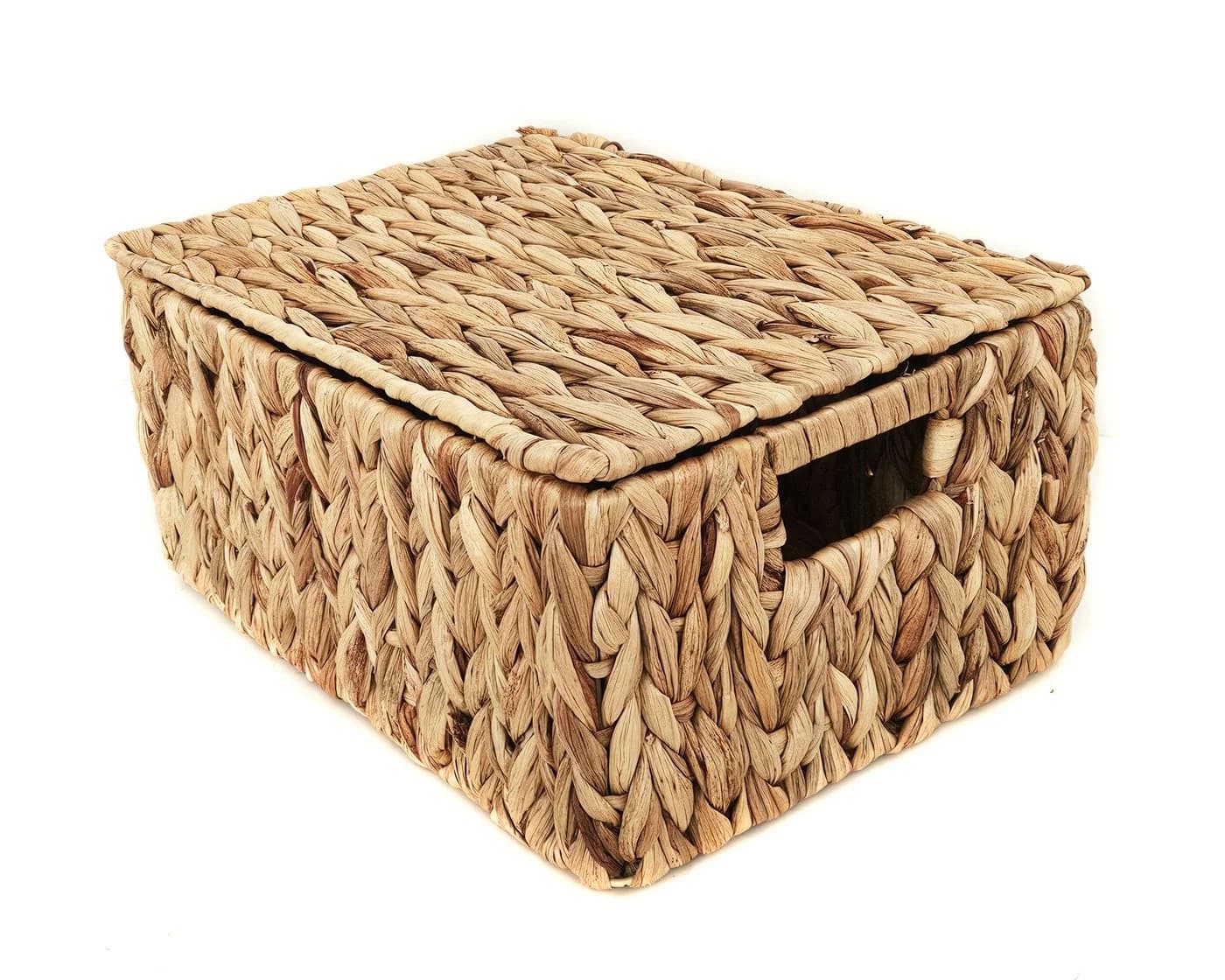 Yudu Aufbewahrungsbox Korb aus Wasserhyazinthe mit Deckel - Bild 4