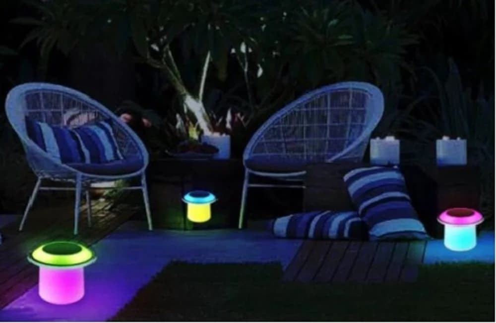 Luna24 Solar Tischleuchte „Charme“ 2er Set Dual Colour Kunststoff