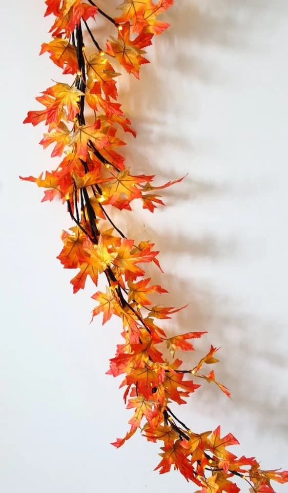 Luna24 LED Lichterkette Herbst Idylle 64 warmweiße LEDs mit Timer